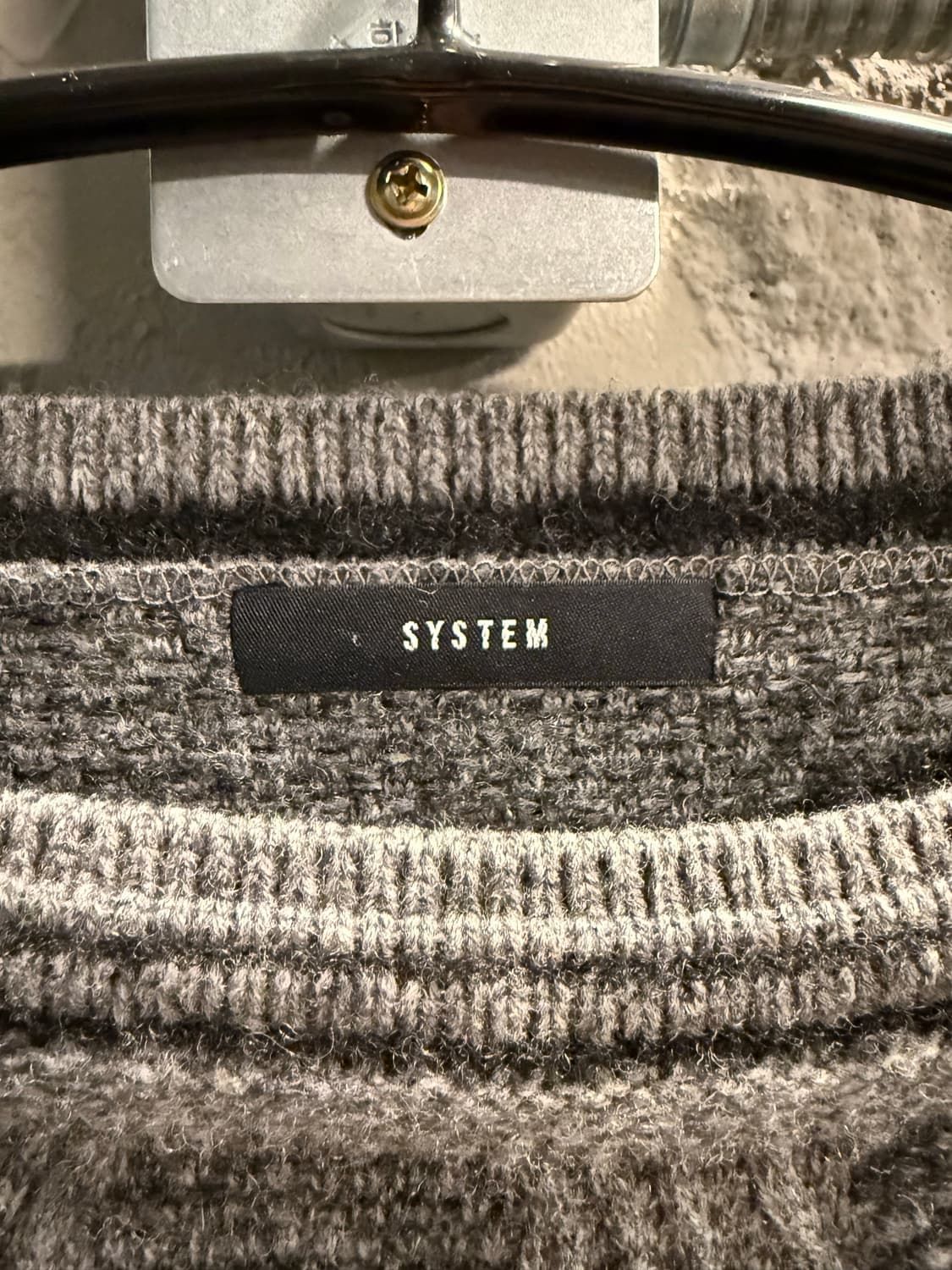 90 시스템 SYSTEM 케이블 니트 스웨터 그레이 상품이미지7