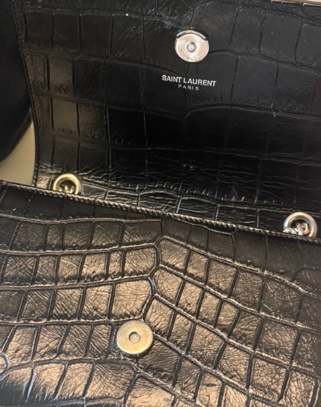 생로랑 크로커다일 테슬 체인백 (상태최상) 상품이미지3