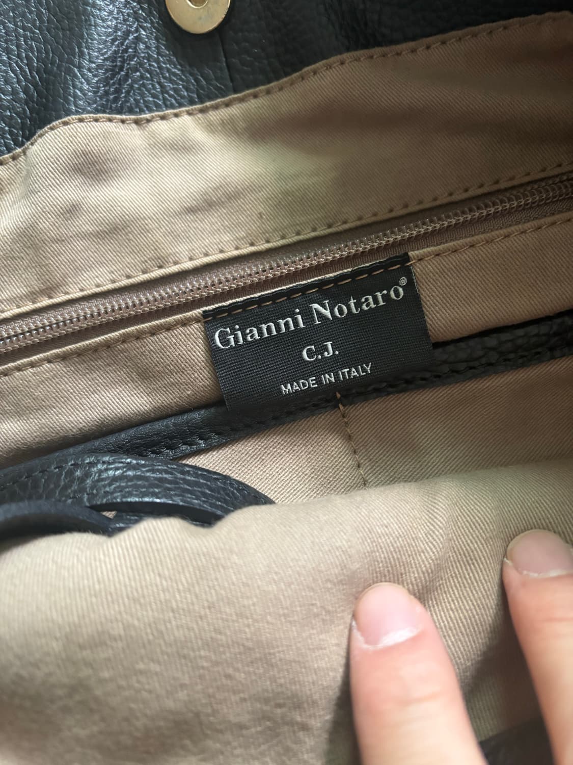 이태리제 GIANNI NOTARO 뱀부 가죽 토트백 상품이미지6