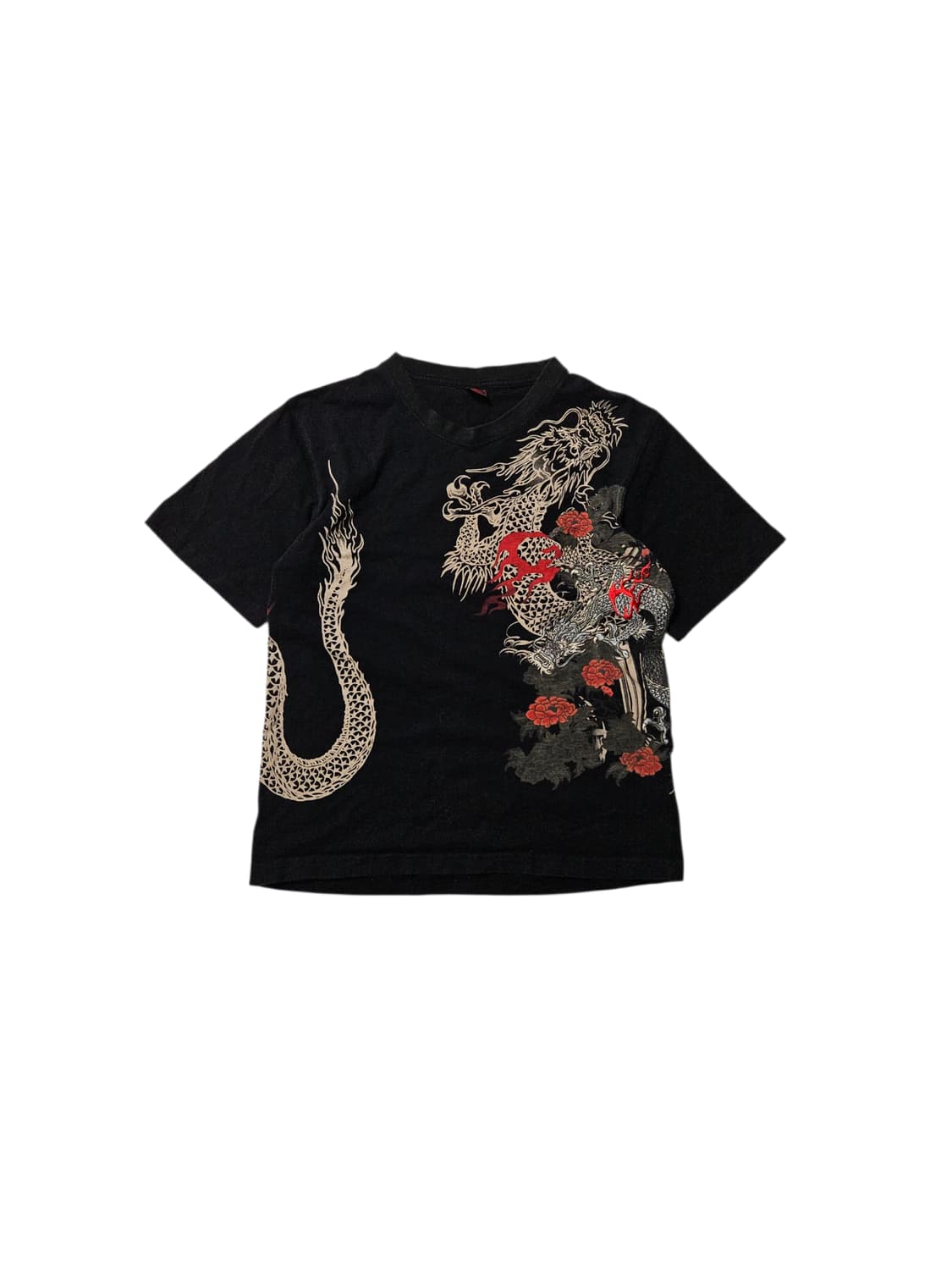 Cropped Heads 오리엔탈 용 드래곤 자수 티셔츠 L 상품이미지4