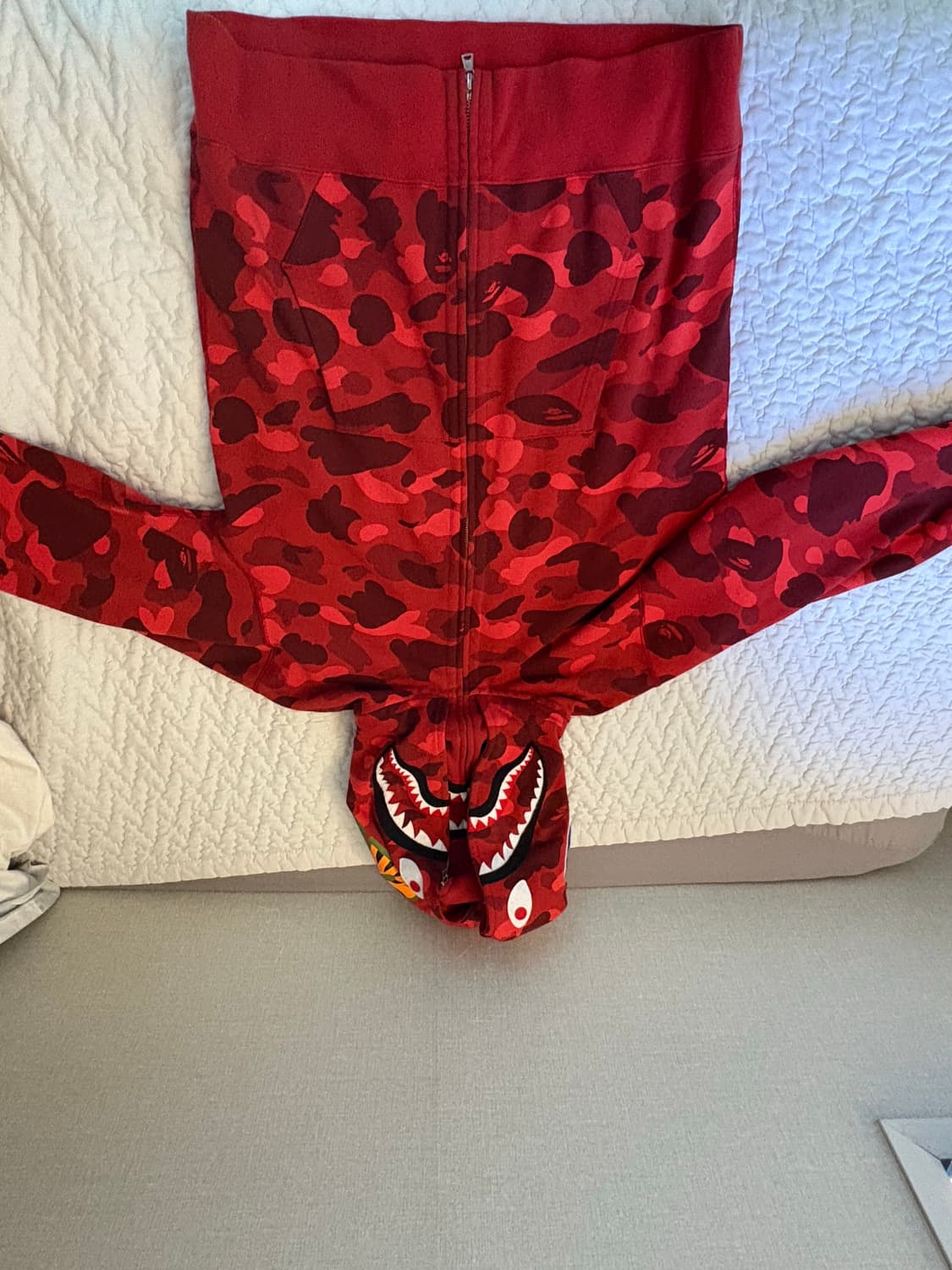 베이프 더블샤크 후드집업 레드 L 상품이미지2