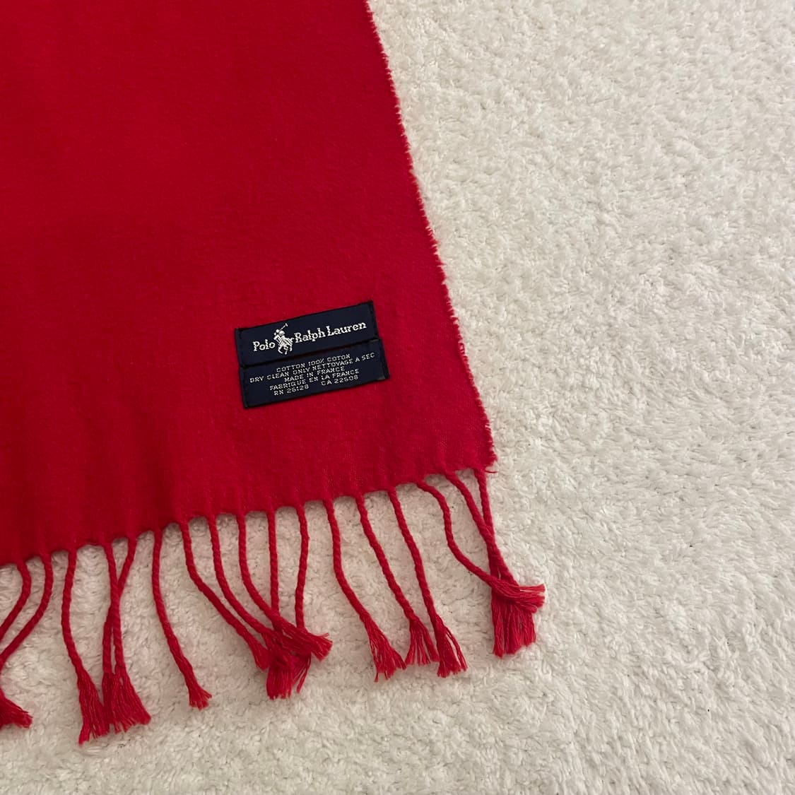 폴로 레드 머플러 상품이미지1