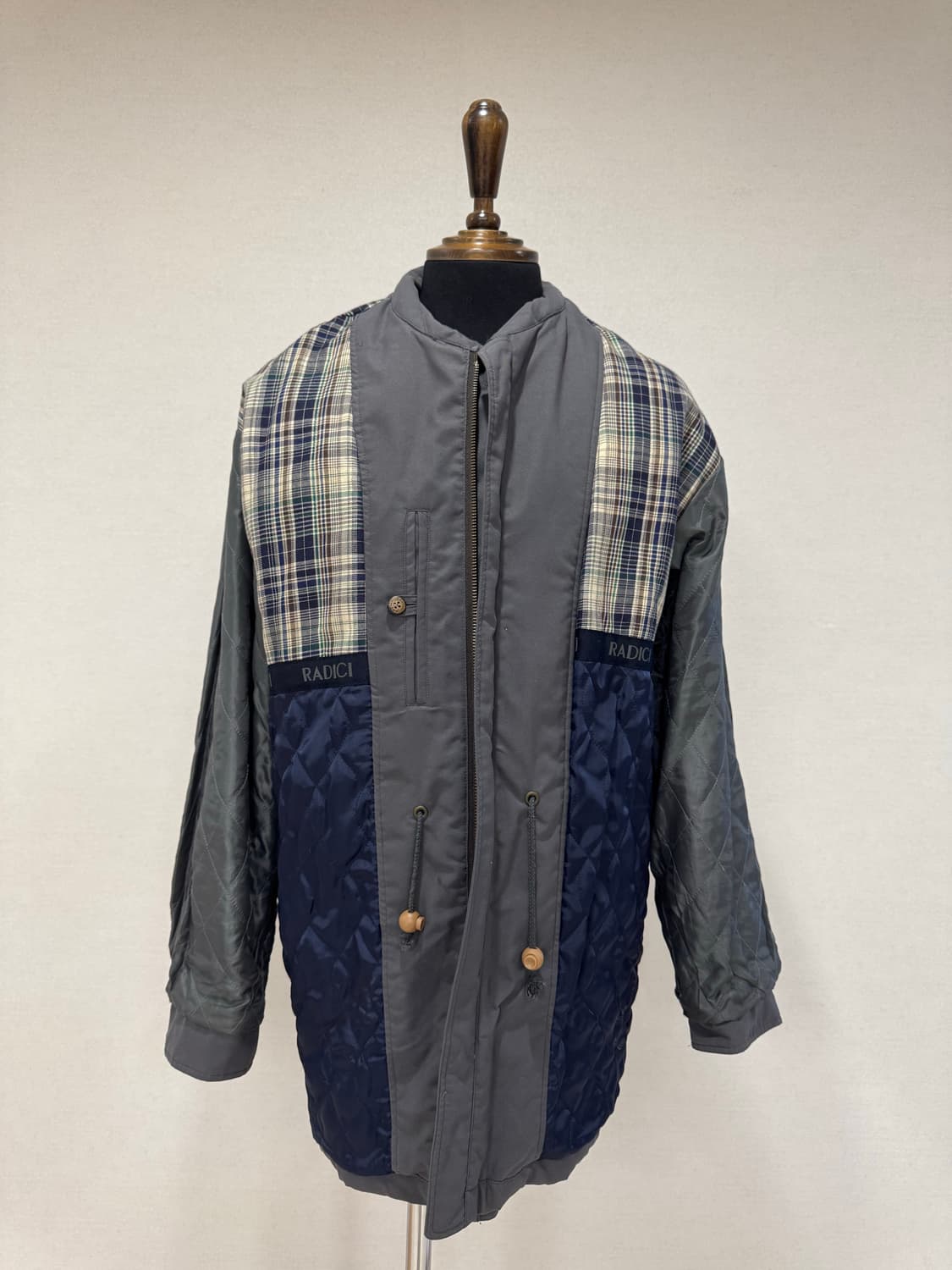 RADICI 1985 체크 라이닝 필드 자켓 차콜 그레이 상품이미지9
