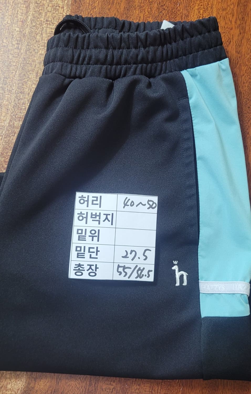 (남성xl사이즈)헤지스 반바지 블랙 민트(허리전체밴딩) 상품이미지8