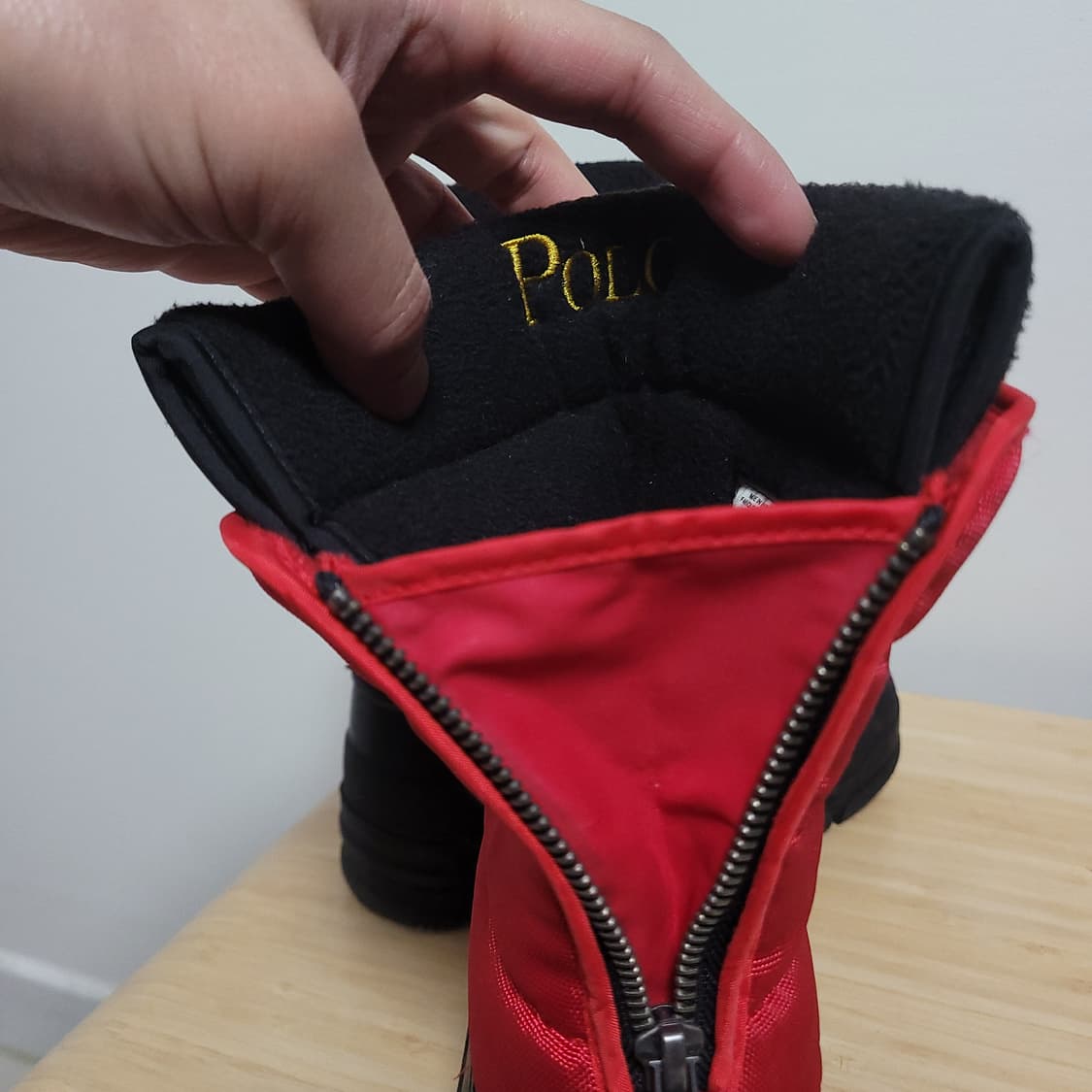 (170) POLO 폴로 랄프로렌 아동 부츠 레드 블랙 상품이미지7