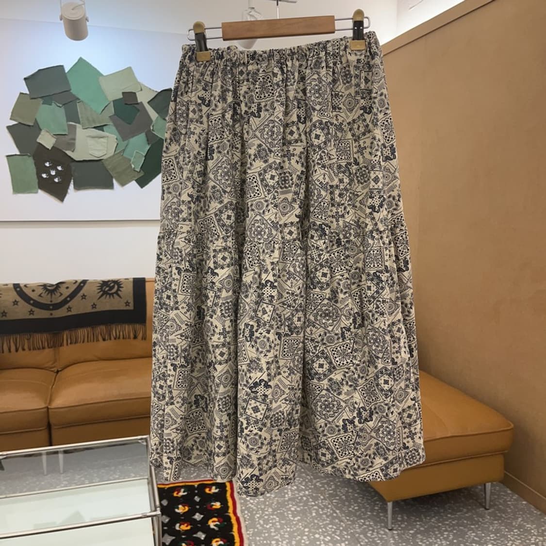 빈티지 에스닉 히피 모리걸 페이즐리 패턴 롱스커트 F C08267 상품이미지3