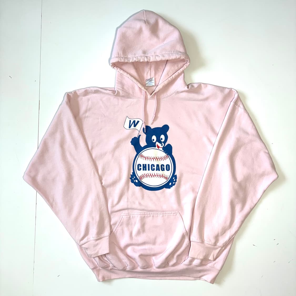 시카고 오버핏 핑크 후드 2XL 상품이미지2
