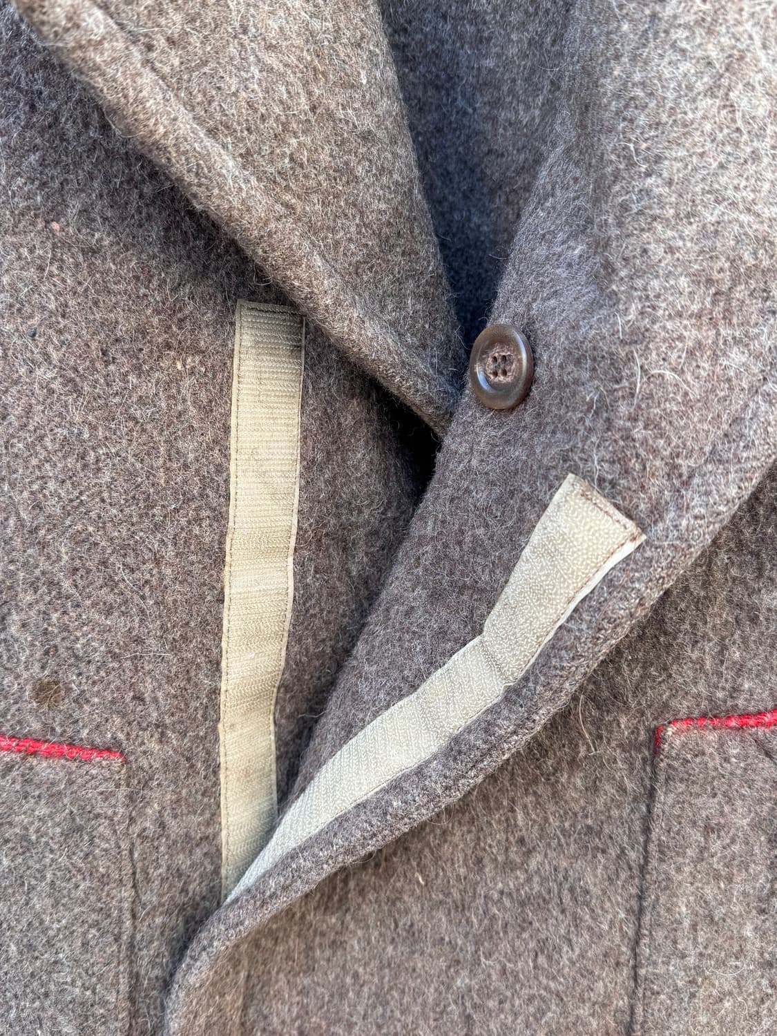 KHAKI/dessin Travaux 스위스 아미 블랭킷 코트 상품이미지7