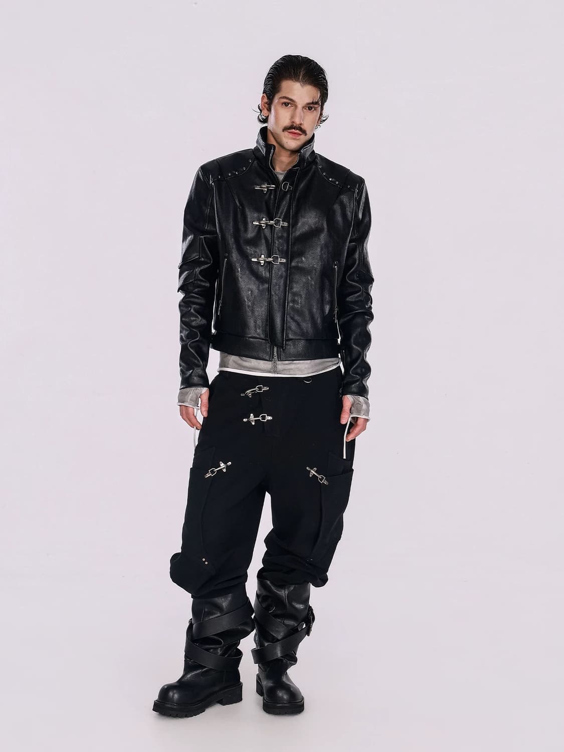 Shadow Collar Zip Buckle Jacket 상품이미지5