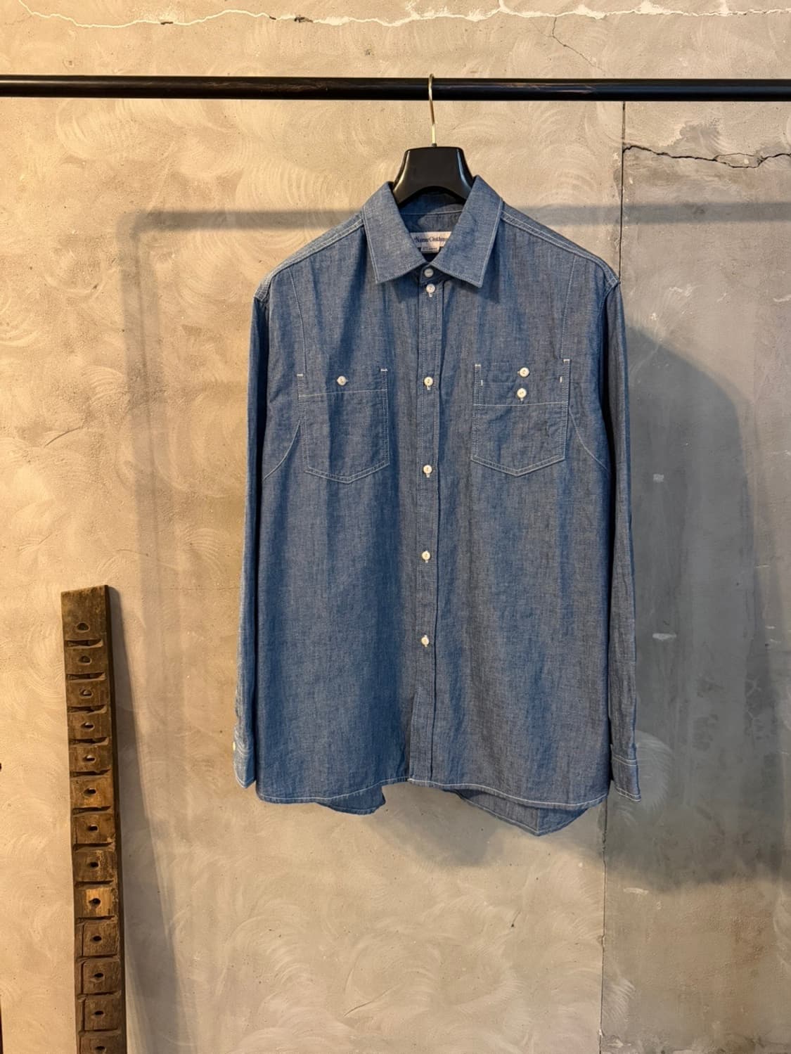 네이머 클로딩 샴브레이 워크셔츠 100~105 상품이미지3
