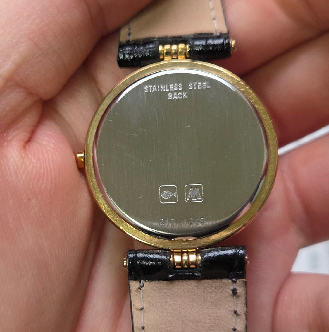 레어] 빈티지 론진 방돔형 금바리판 플라워베젤 올금장 슬림쿼츠 상품이미지6