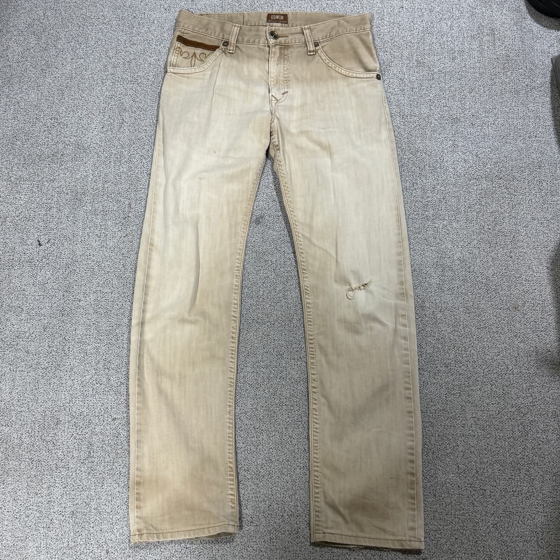 에드윈 웨스턴 디테일 데님 베이지 30 상품이미지3