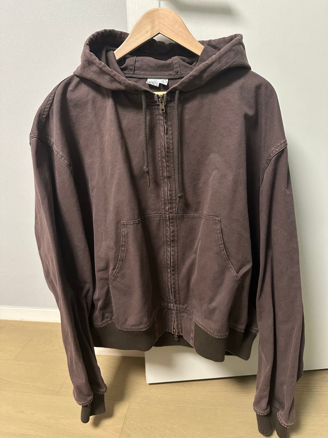 파르티멘토 빈티지 워시드 워크 후드집업(브라운) 상품이미지2