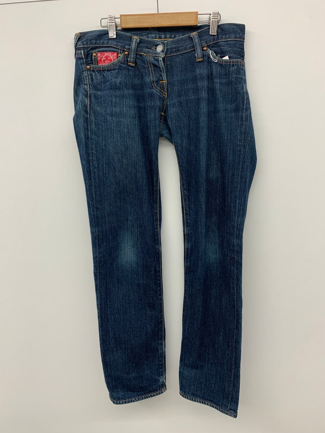 에비수 Donna 빅로고 로우라이즈 데님팬츠 상품이미지2