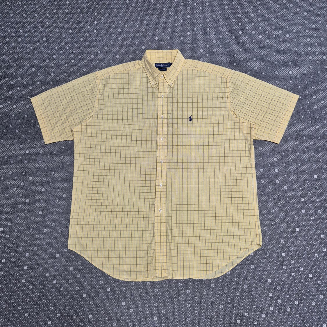 [L]폴로 박스핏 블레이크 옐로우 체크 셔츠  -501 상품이미지1