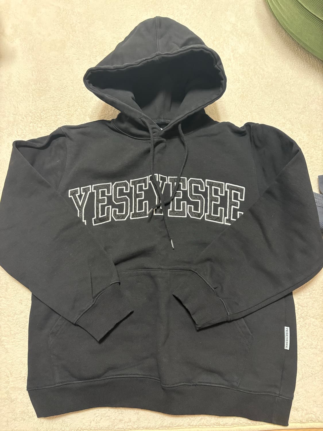 예스아이씨 블랙 후드티 S 상품이미지1