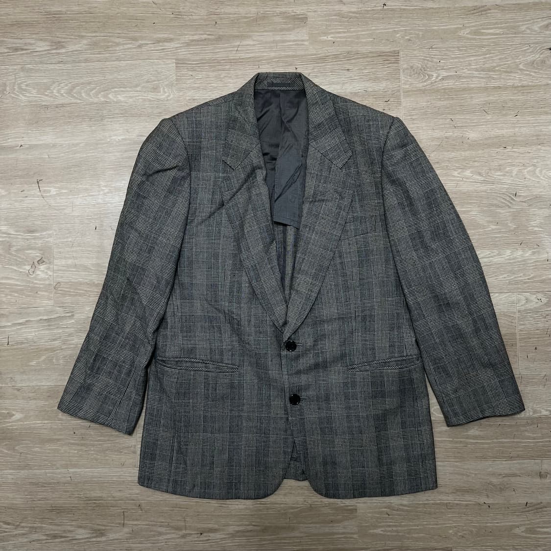 랑방 파리스 체크 실글 테일러드 블레이저 정장자켓 [그레이] M/95 상품이미지1