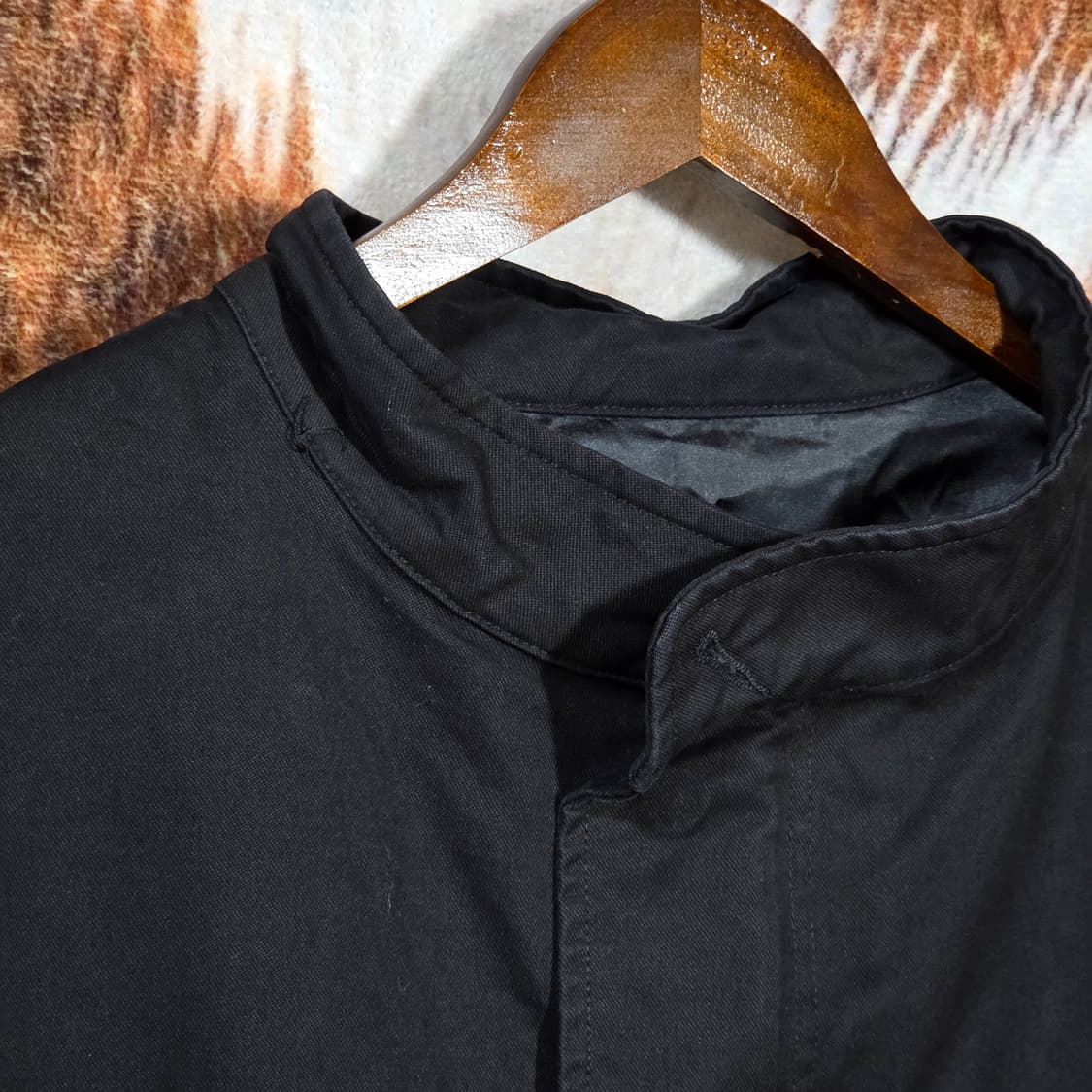 블랙 오버핏 크롭 코튼 자켓 상품이미지2