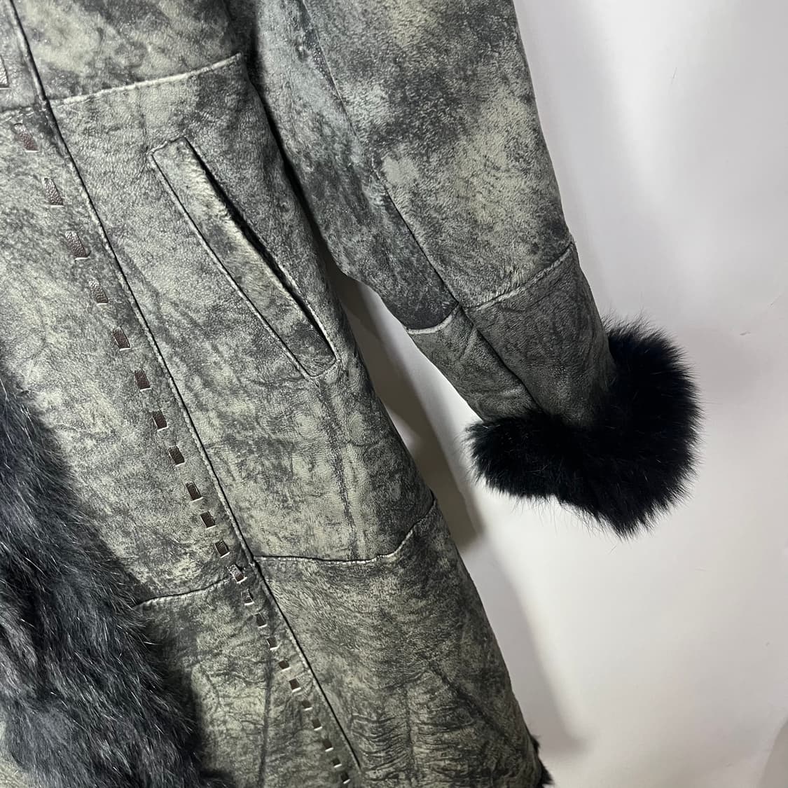 [JPN] 오리엔탈 레더 폭스퍼 코트 상품이미지4