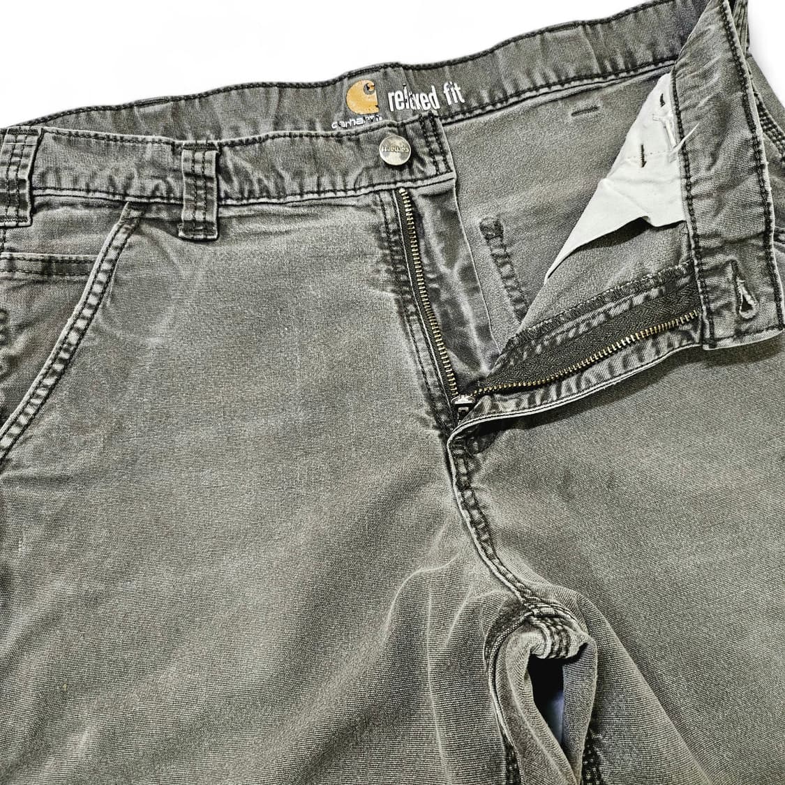 [34][칼하트] OG 릴렉스핏 파이브 포켓 페인트 워크팬츠 페이드 블랙 상품이미지4