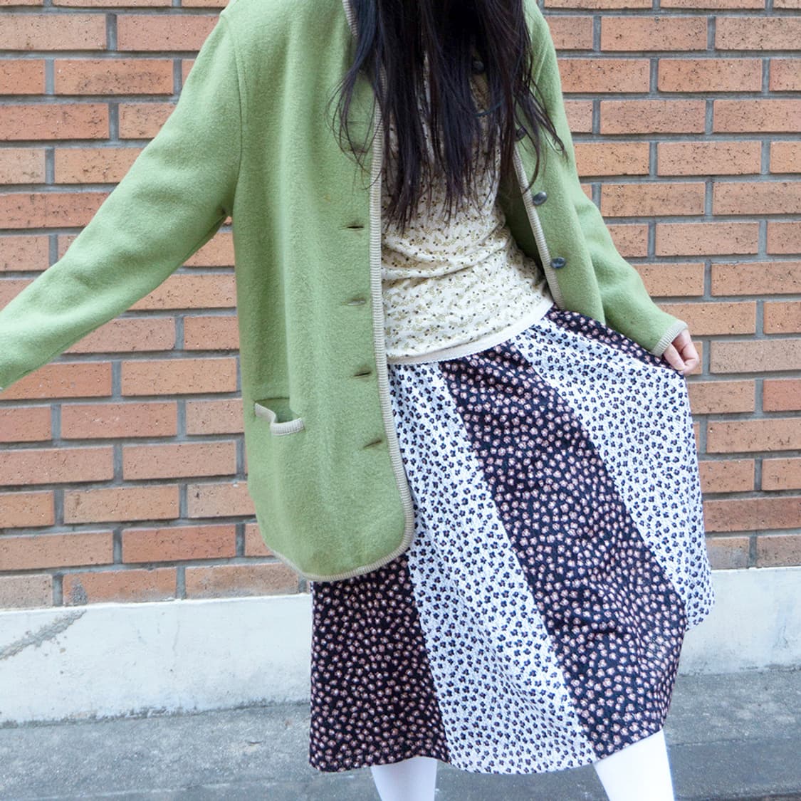 포크로즈 패치워크 스커트 상품이미지7