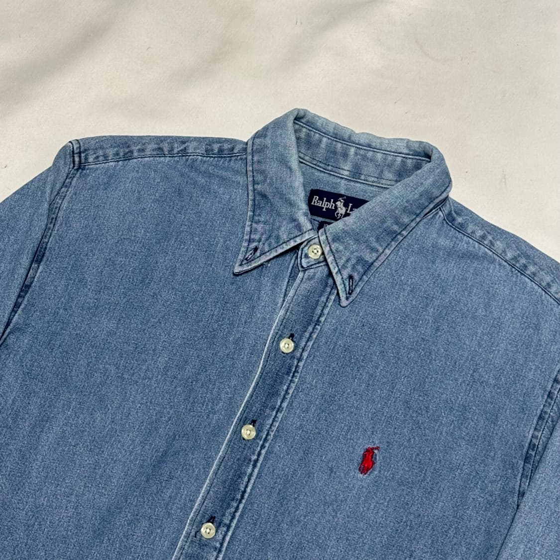 M 폴로랄프로렌 레드 포니 청 데님 셔츠 상품이미지1