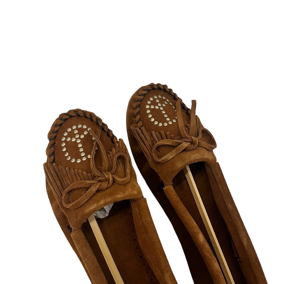 미네통카 피스 팁 모카신 슈즈 브라운 (250) 상품이미지4