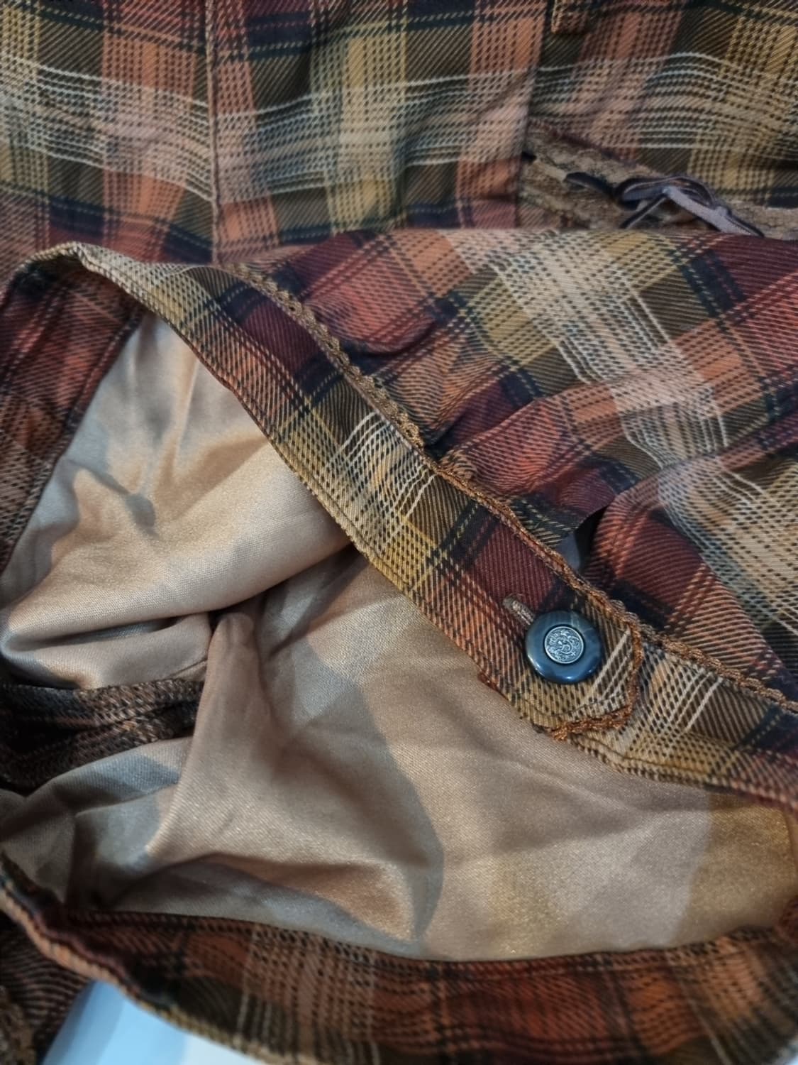 axes femme 초코카라멜 체크 리본포켓 팬츠 상품이미지5