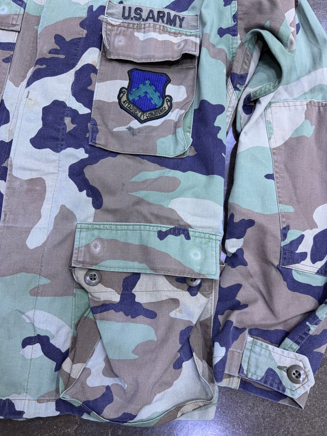 밀리터리 U.S ARMY 우드랜드 카모 bdu 야상자켓 M 상품이미지4