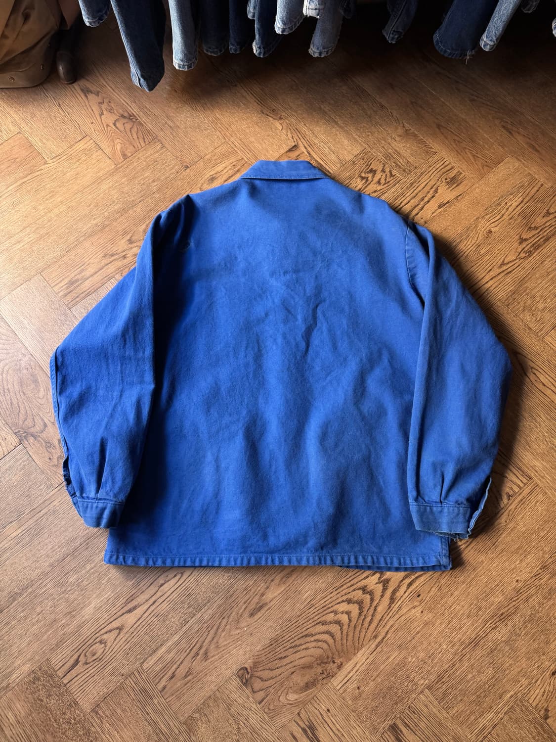 [L]90's 빈티지 잉크블루 데미지 프렌치 워크자켓 상품이미지7