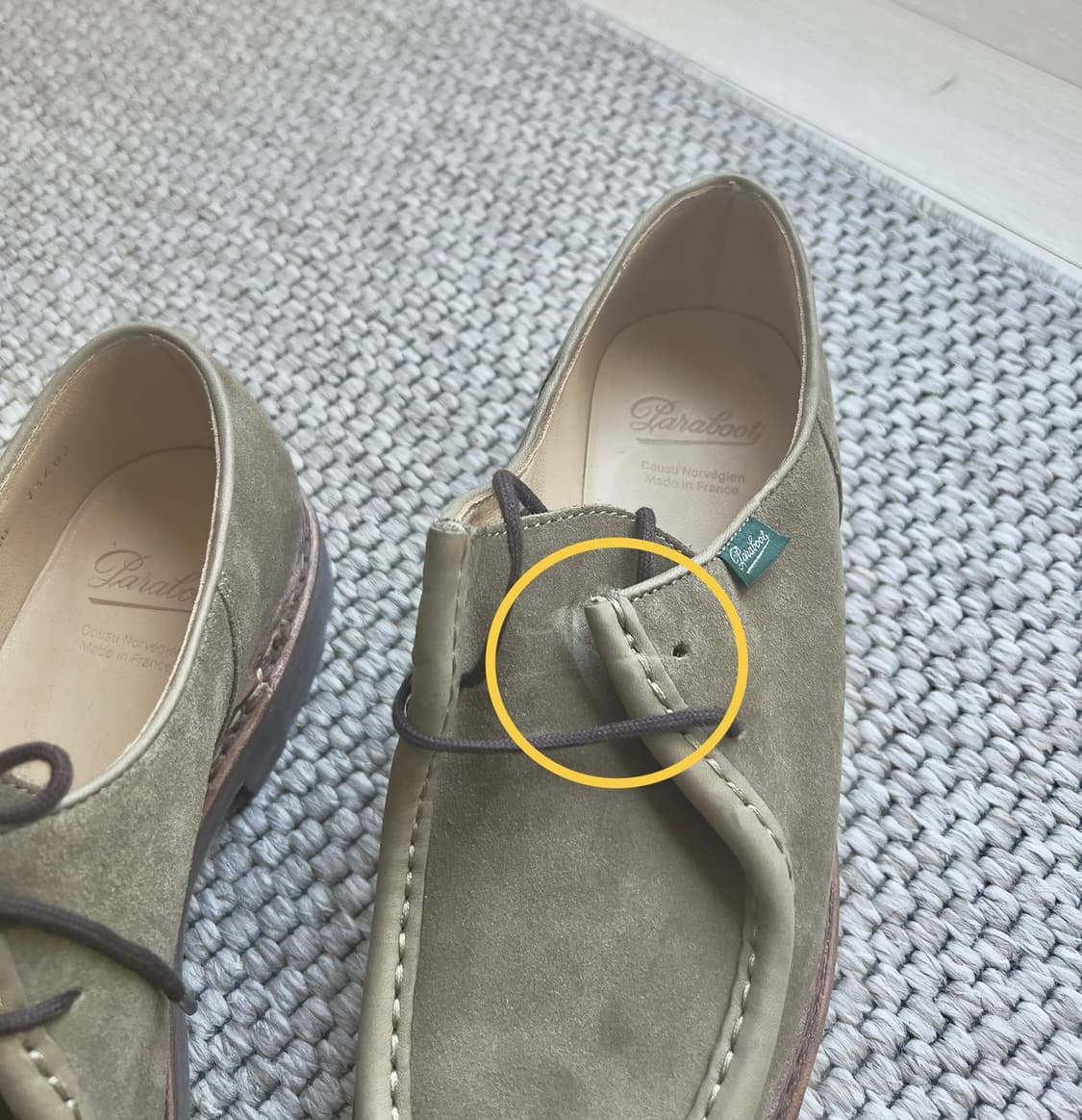 파라부트 미카엘 스웨이드 Vel Army 색상,EU40 사이즈 상품이미지5