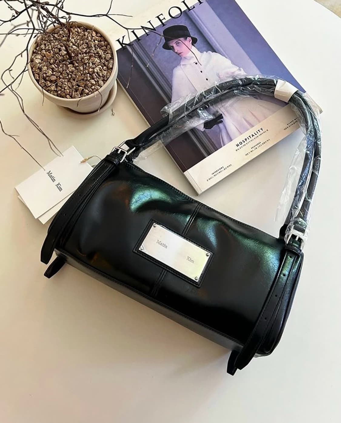 [OS] 마뗑킴 버클 스트랩 숄더백 블랙 상품이미지2