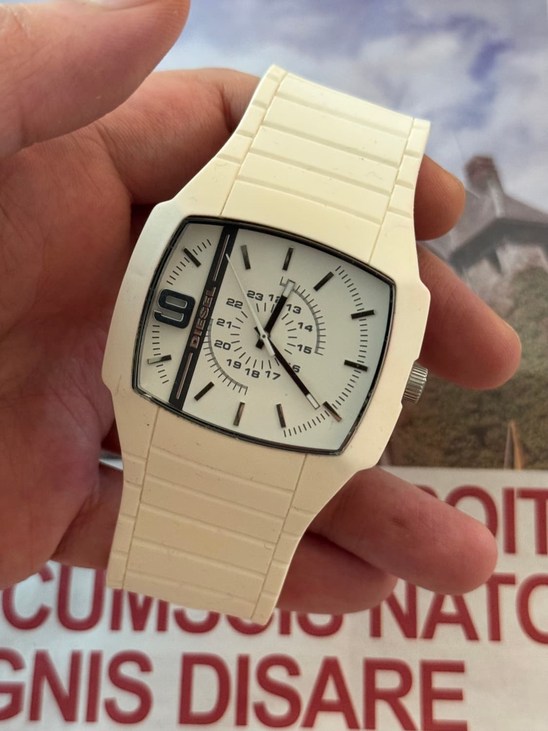 Diesel 디젤 DZ-1321 화이트 실리콘 상품이미지1