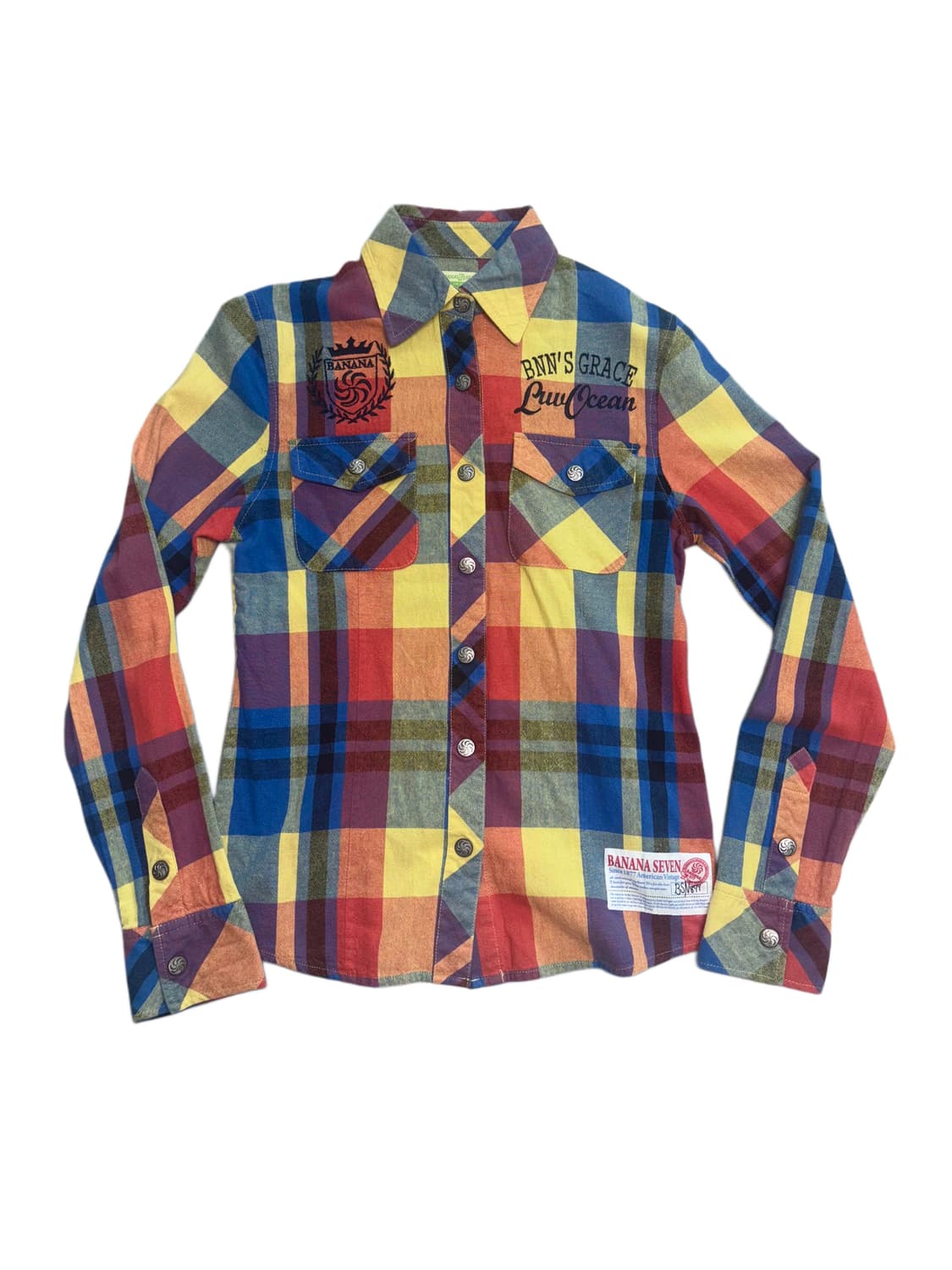 Banana Seven 캐주얼 버튼다운 체크셔츠 상품이미지1
