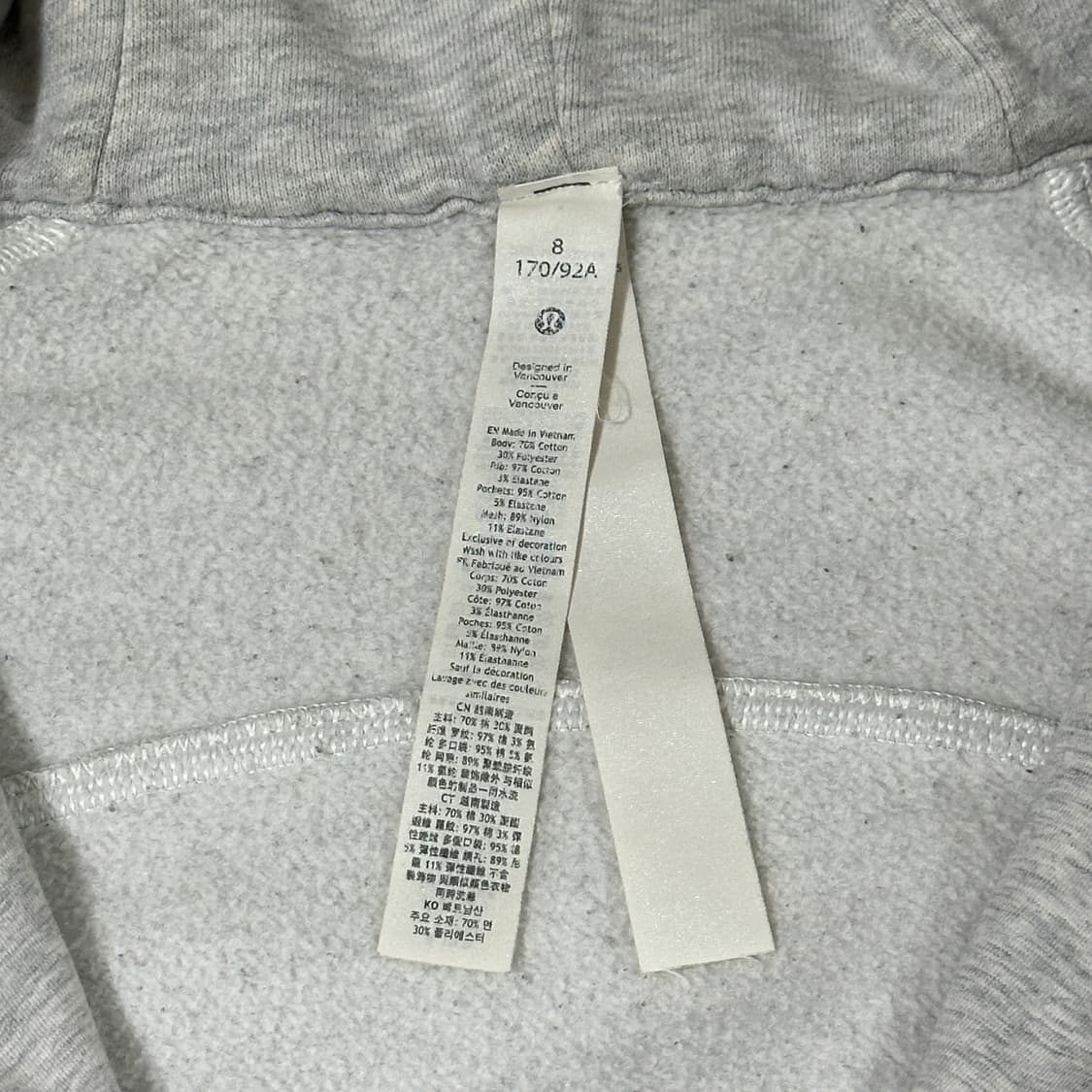 8 룰루레몬 후드집업 헤더 그레이 상품이미지3