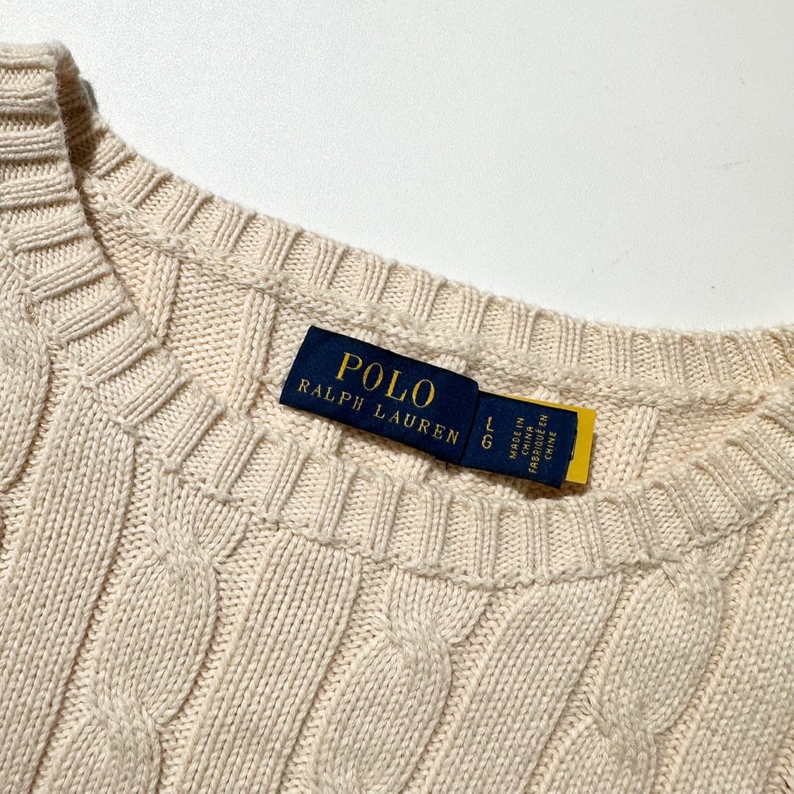 폴로 랄프로렌 케이블 라운드 니트 (신형QR) 상품이미지4