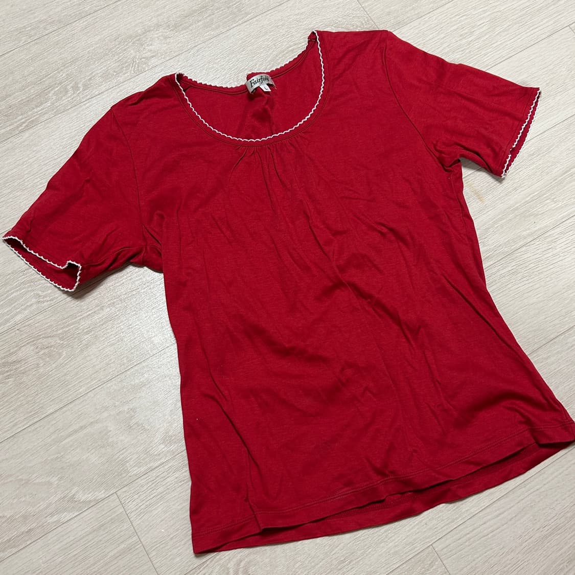 Fairfield 레이스 반소매 티셔츠 상품이미지1