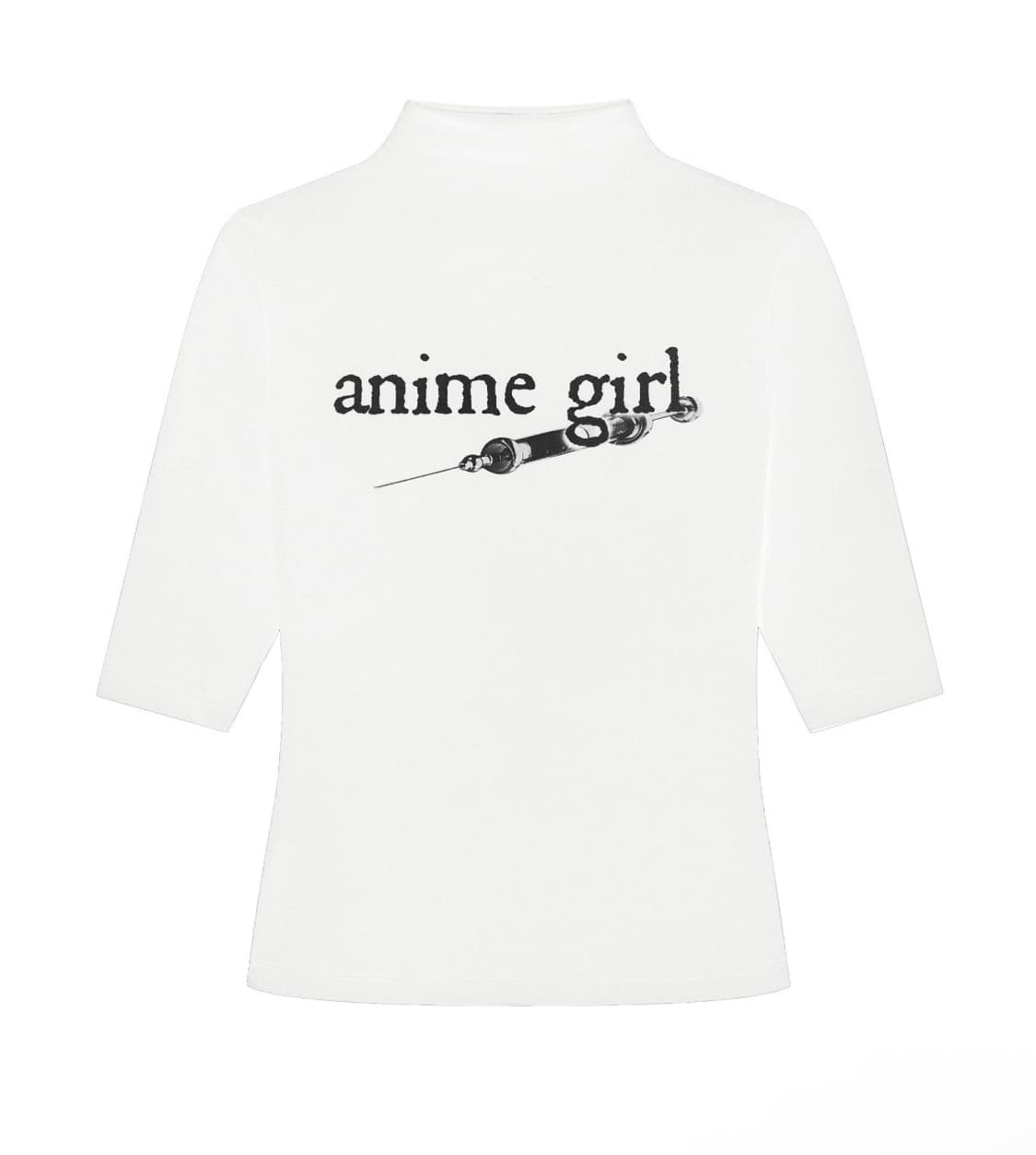 택O 새상품) 본네 anime mock neck top 화이트 상품이미지1