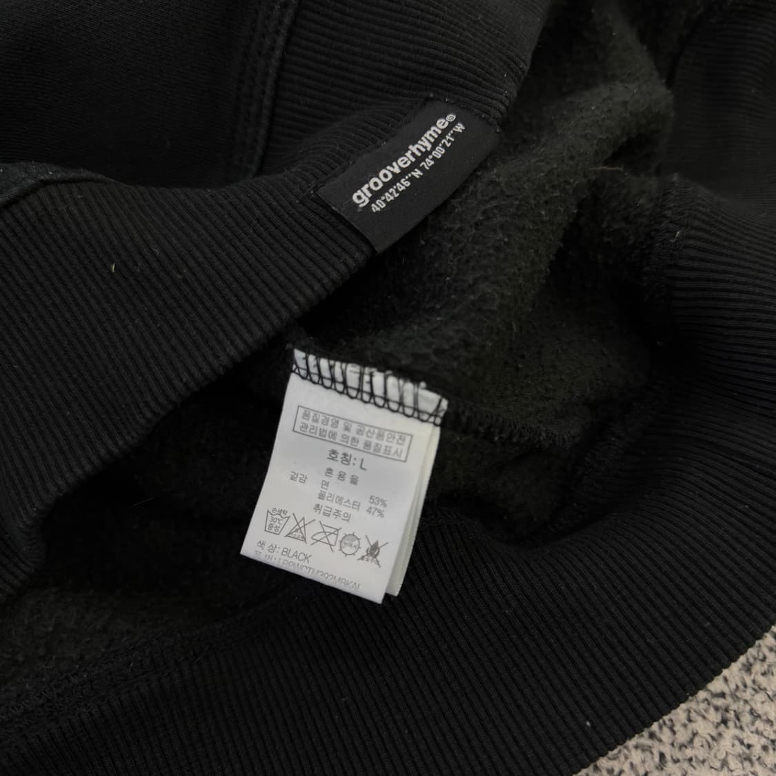 L 그루브라임 기모 맨투맨 0128H1 상품이미지4