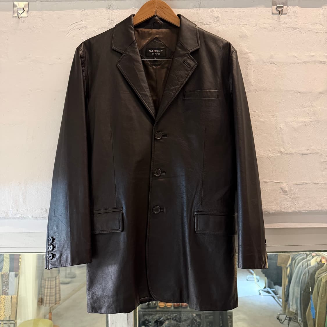 Sacsny Y saccs 요지 야마모토 램스킨 레더 블레이저 자켓 L 상품이미지1