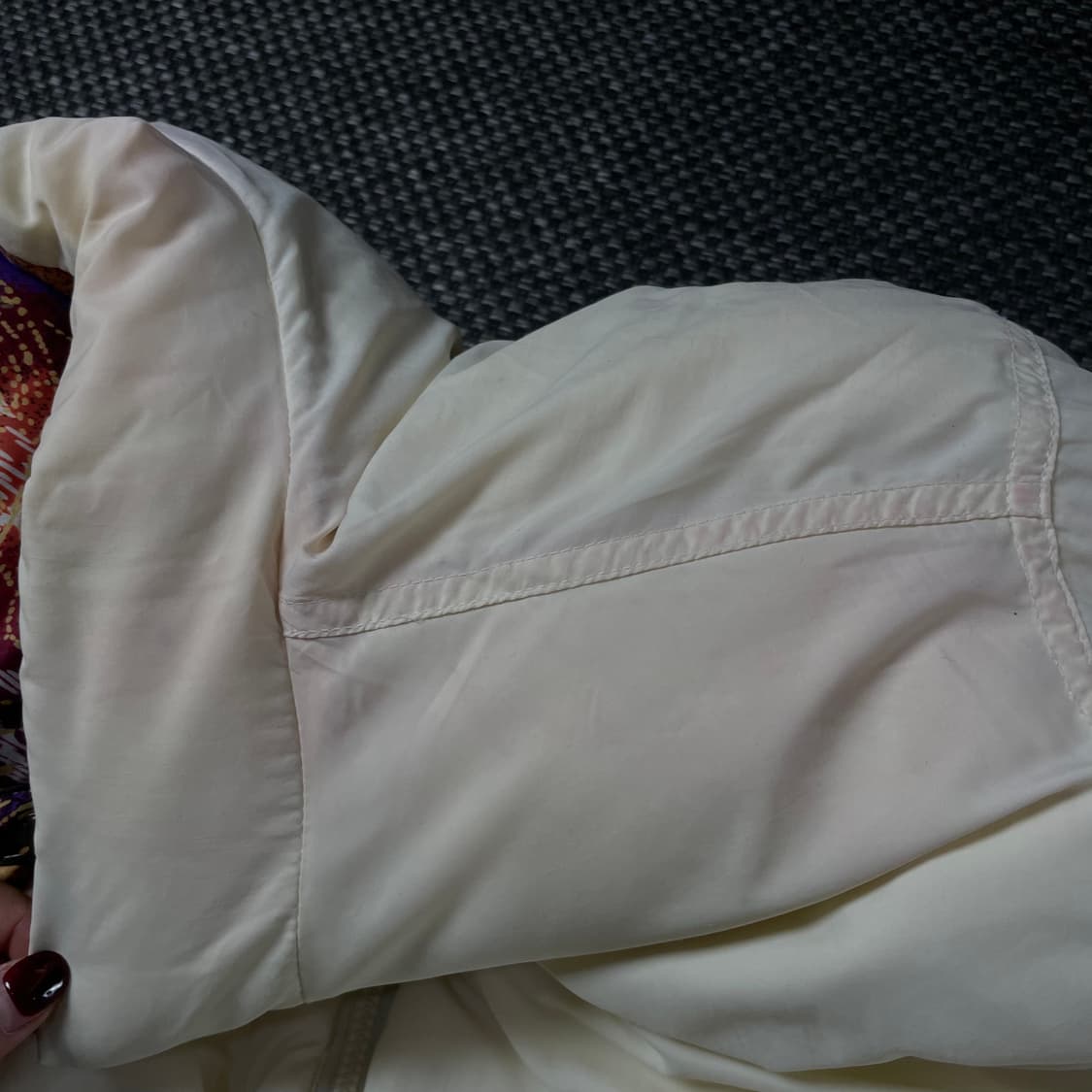 Lee 리 빈티지 오렌지 퍼플 패턴 리버시블 패딩 상품이미지9