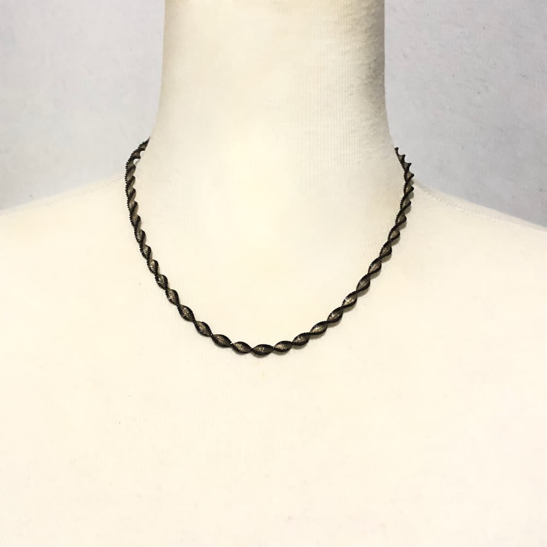 빈티지 블랙 꽈배기 포인트 목걸이 긱시크 오리엔탈 갸루 펑크 모리걸 상품이미지2