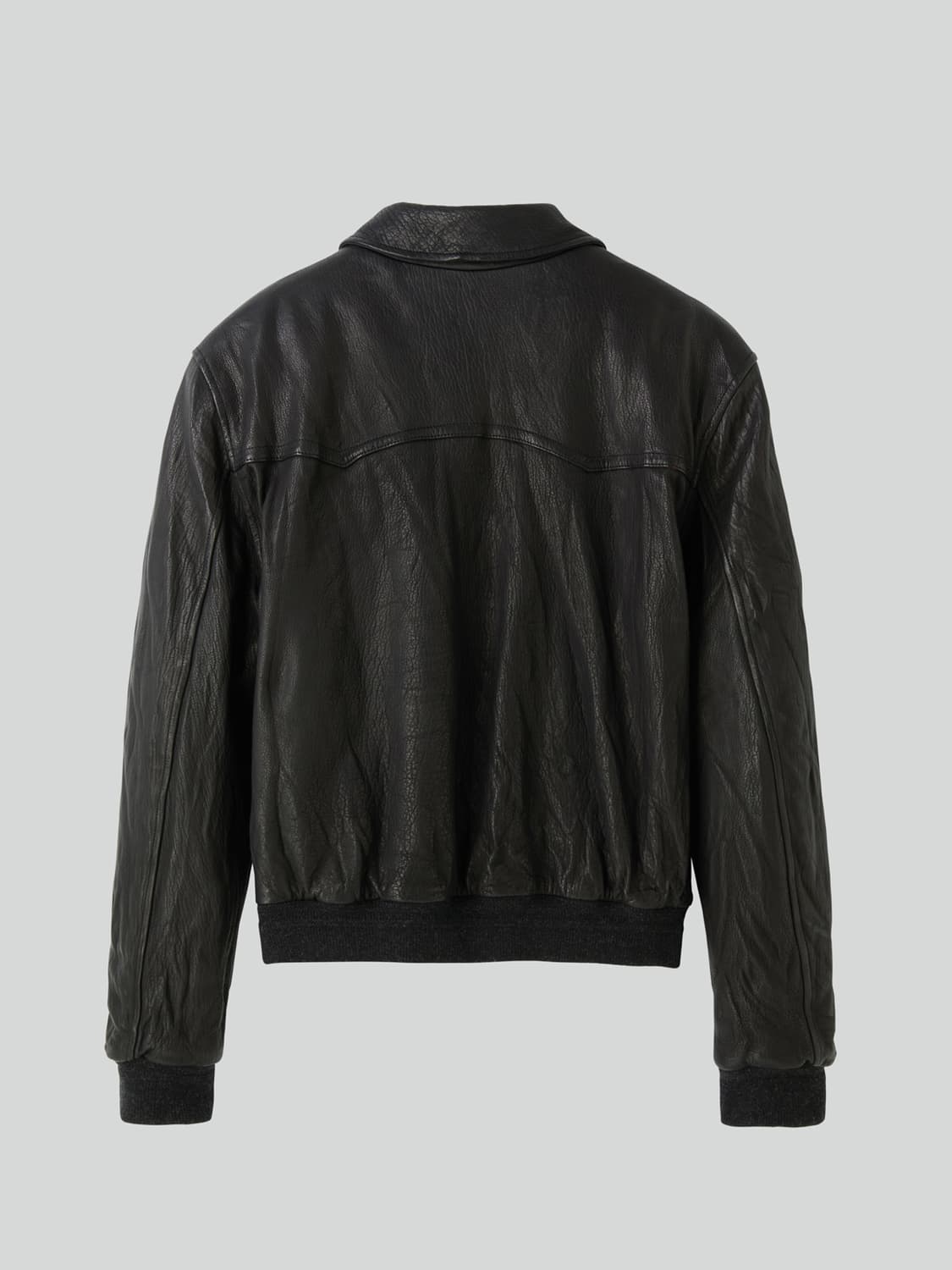 RECTO BEN CRINKLE LEATHER JUMPER BLACK M 상품이미지2