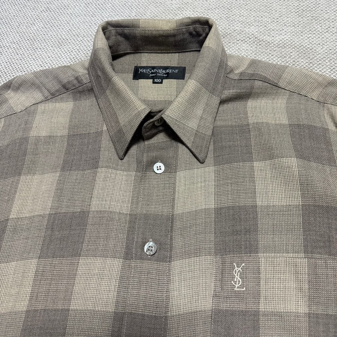 YSL 입생로랑 체크 셔츠 상품이미지2