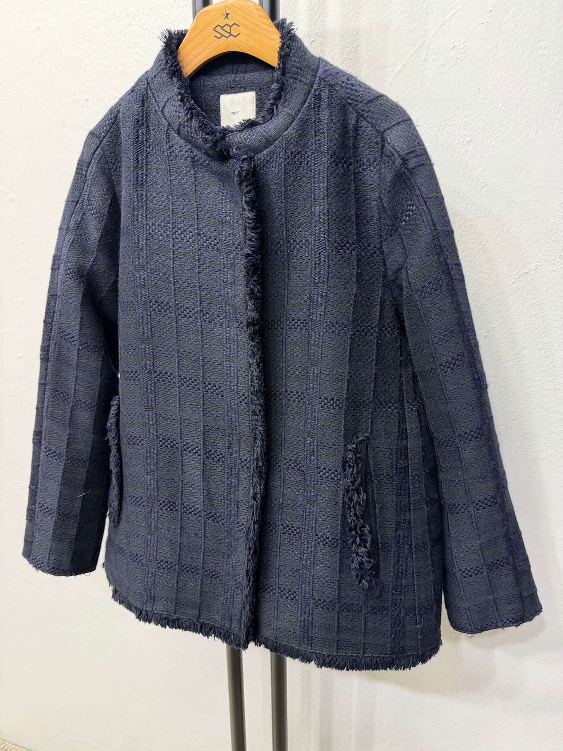 정품) KOHO 구호 블랙 트위드 자켓 85 상품이미지3