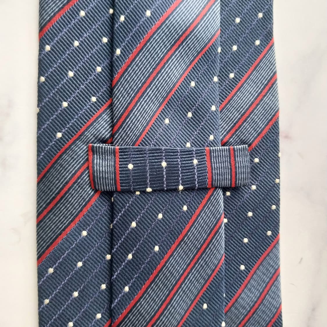 에르메네질도 제냐 스트라이프&도트 넥타이 9.4cm A+등급 k2054 상품이미지7