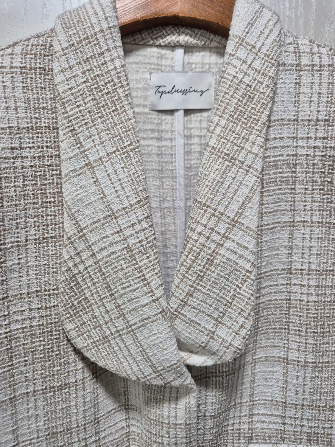 빈티지 트위드 반팔 자켓 스커트 셋업 상품이미지3