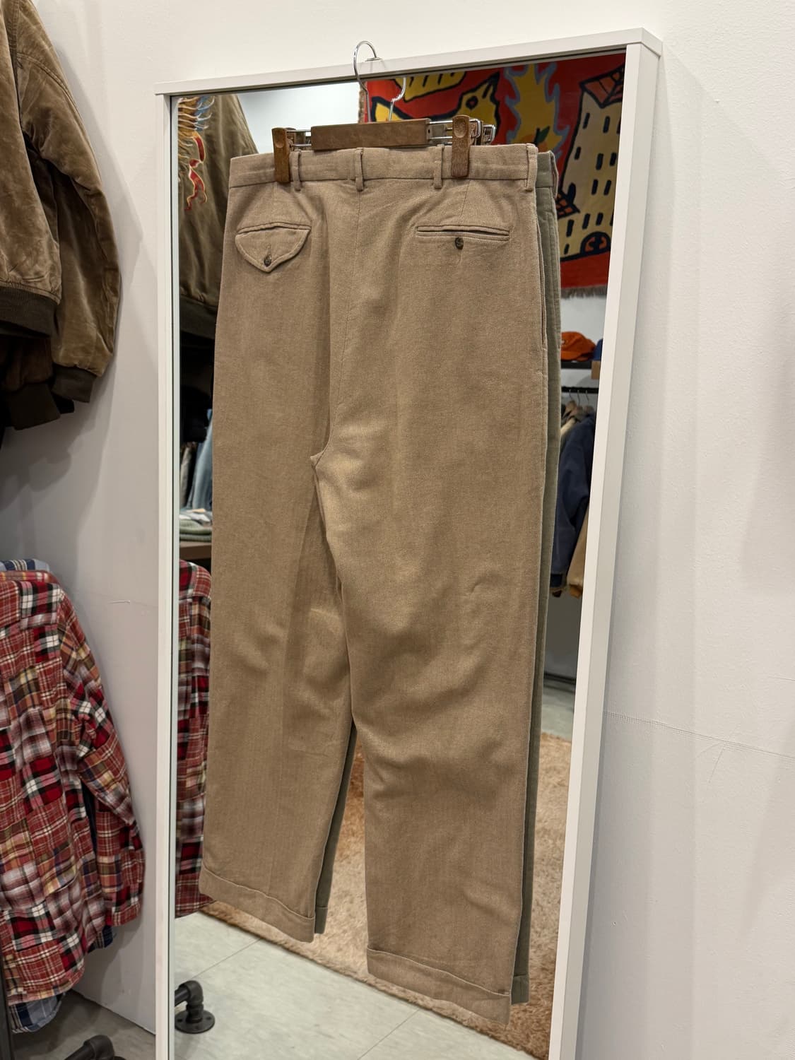 90-00s Polo RL  HBT 헤링본 트윌 투턱 트라우저 팬츠 상품이미지5