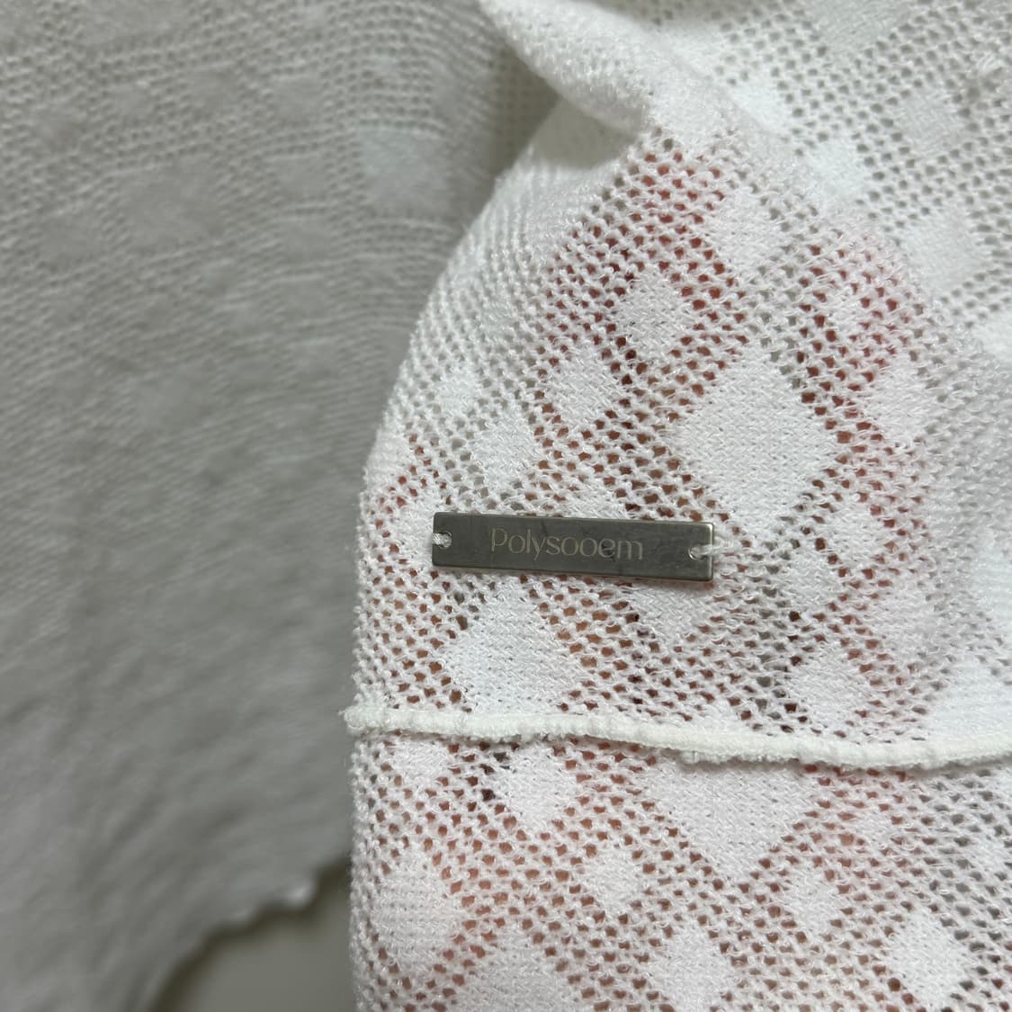 폴리수엠 ARGYLE LONG OFF-SHOULDER TOP  상품이미지5