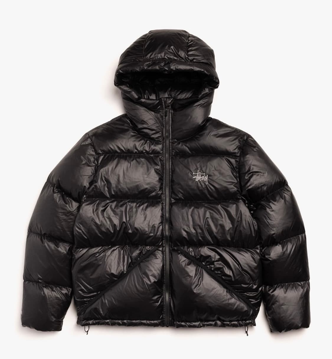 [L] 25fw 스투시 마이크로 립스탑 패딩 제트블랙 상품이미지1